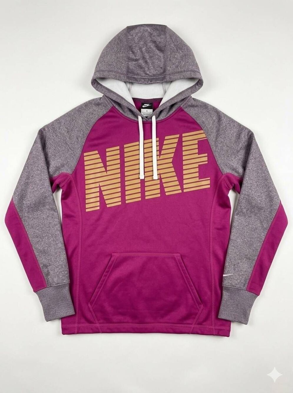 🔹️Nike Gray & Fuchsia Therma Fit Active Fleece Lined Hoodie Sweatshirt Small